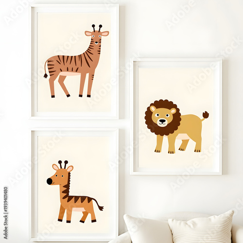 Cartoon vector illustration of a cute cat and dog