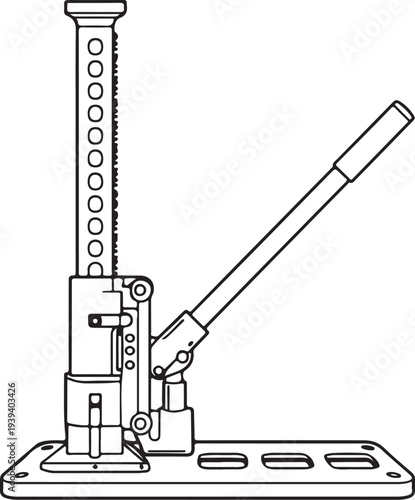 Firefighter Portable Rescue Lifting Jack vector