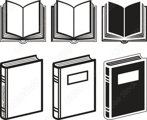 Collection of six book illustrations in various states and orientations