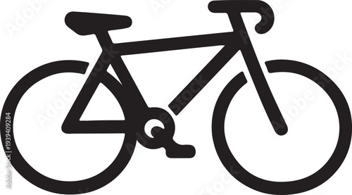 Simple bike icon silhouette vector art