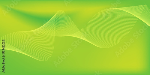 .Background Green wave lines. Flowing green waves design Abstract digital wave. Flow. Line Vector illustration for tech futuristic innovation concept modern Background Graphic design EPS 10