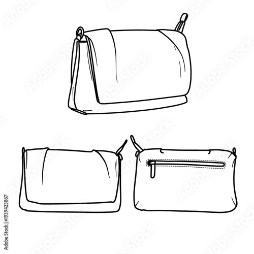 Three Handbag Designs - Stylish and Functional Accessories.