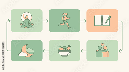 A Comprehensive Visual Guide to Cultivating a Balanced and Healthy Lifestyle Routine for Well-being