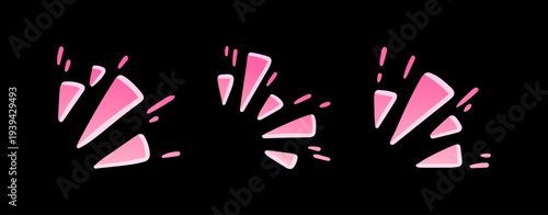 Pink Burst Shocked Explosion Motion Graphic Vector Element