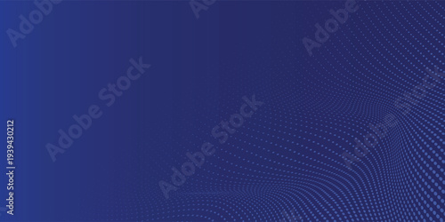 Abstract blue background with gradient and dotted texture. The blue background features a smooth, flowing design with subtle patterns. Vector. Halftone wave background.