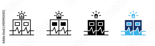 Emergency Room icon set multiple style collection