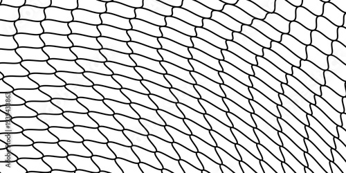Curved net pattern. Seamless design for sportswear or equipment like soccer goals, volleyball nets, basketball hoops, hockey nets modern