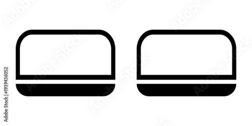 A simple black and white icon of a laptop with a blank screen.