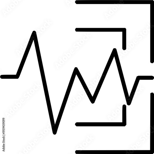 Abstract representation of a line graph showing fluctuations, symbolizing data analysis and progress through fluctuating trends and performance metrics