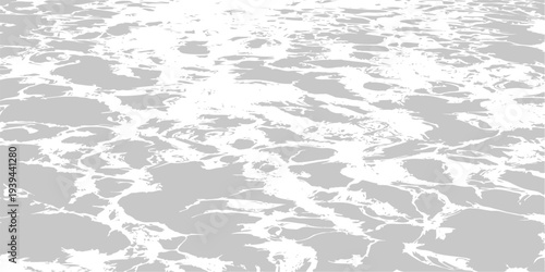White water caustic light rays pattern on grey background, top view swimming pool ripple effect, abstract texture