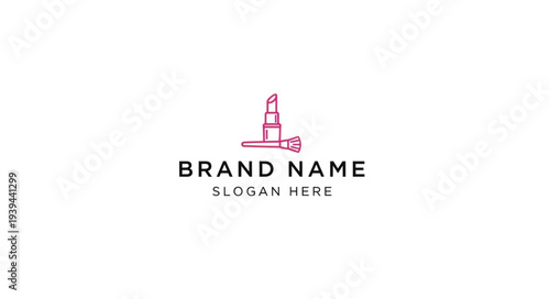 Pink Oil Rig Logo Template for Energy Company Branding.
