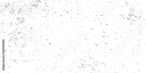 Subtle light gray grunge texture on white background. Distressed grain and dusty overlay for vintage effect. Vector.