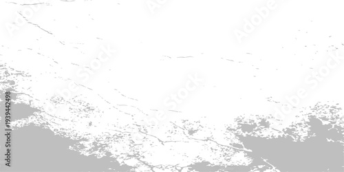 Subtle light gray grunge texture on white background. Distressed grain and dusty overlay for vintage effect. Vector.