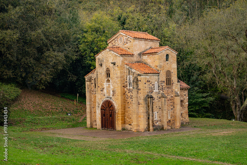 Exterior of San Miguel de Lillo church, UNESCO Pre-Romanesque architecture in Oviedo, Asturias, Spain, 33MP