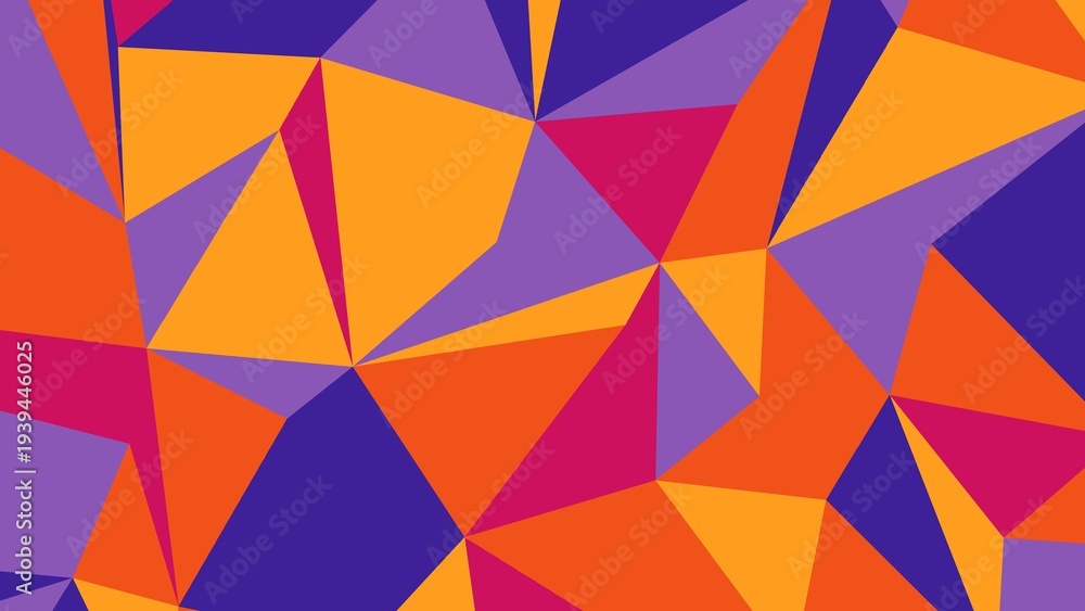 Fototapeta premium Abstract Geometric Colorful Triangles Pattern