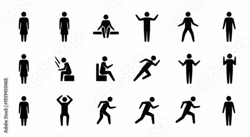 Collection of Human Figures in Various Poses.