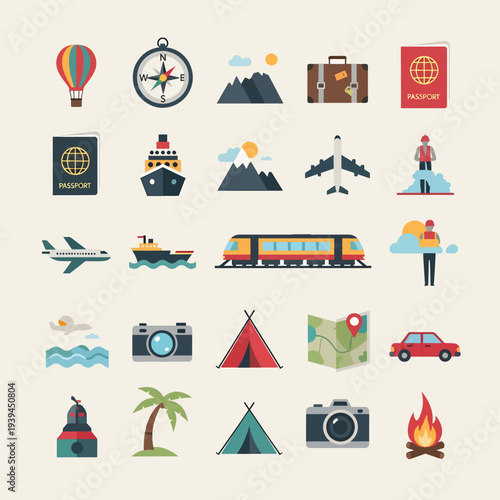 Travel and Adventure Icons