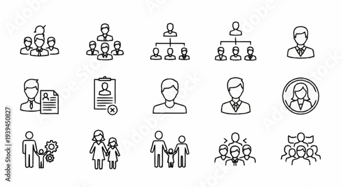 Collection of Simple Business People Icons.