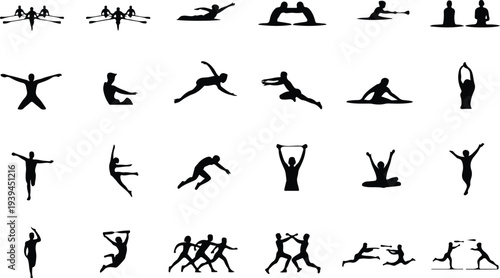 Map Collection Silhouette Icon Set