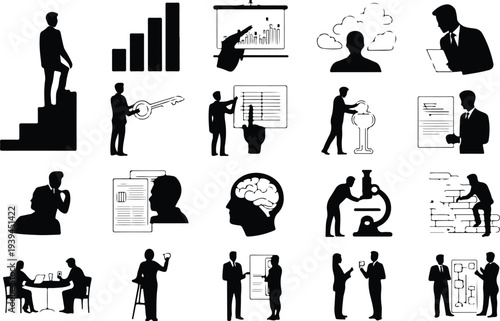 Map Collection Silhouette Icon Set