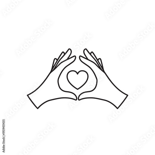 Hands Making Heart Shape Icon