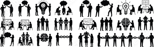 Location Map Typography Silhouette Icon Pack