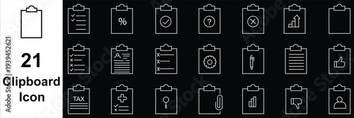 Clipboard with checklist icon in two different styles