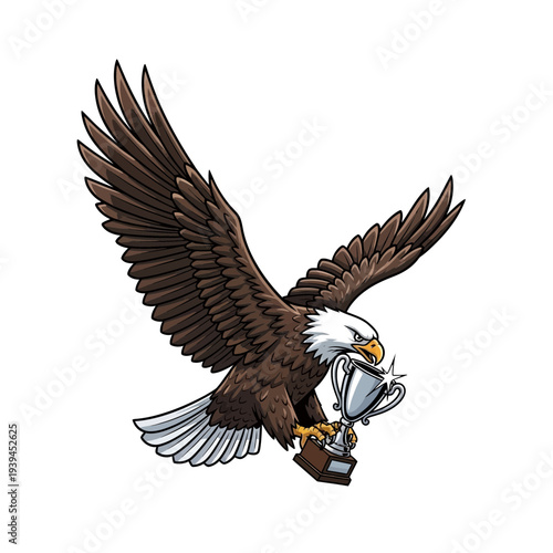Eagle Soars with Trophy Celebrating Sporting Achievement