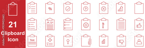 Clipboard with checklist icon in two different styles
