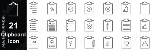 Clipboard with checklist icon in two different styles