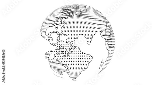 rotating globe white background intro.abstract gray globe planet earth