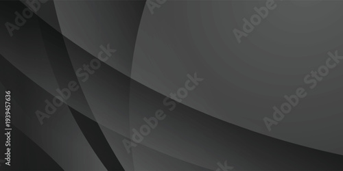 Abstract Dark Gray Background With Soft Curves And Modern Minimal Gradient Design For Business