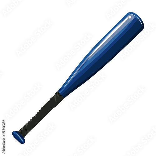 Classic Blue Baseball Bat for Professional Sports Practice and Competitive Game Day Athletic Performance Illustration