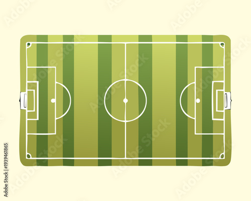 Bright Green Soccer Field For Sports Tournament Planning Professional Athletic Competition And Recreational Football Club Facility Illustration