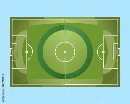Circular Center Soccer Pitch For Sports Tournament Planning Professional Athletic Competition And Recreational Football Club Facility Illustration