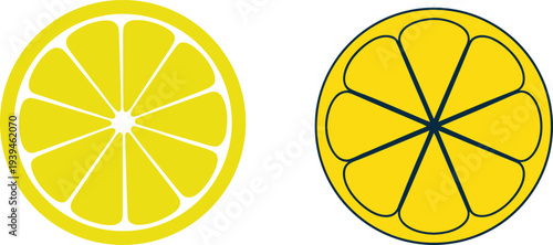 Lemon Slice Citrus Fruit Vector Illustration
