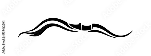 Black mustache vector illustration