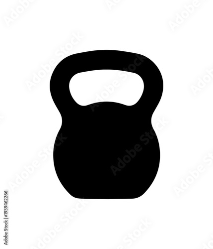 Vector black kettlebell icon