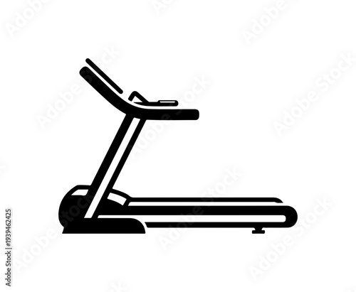 Vector treadmill icon, fitness symbol, exercise equipment
