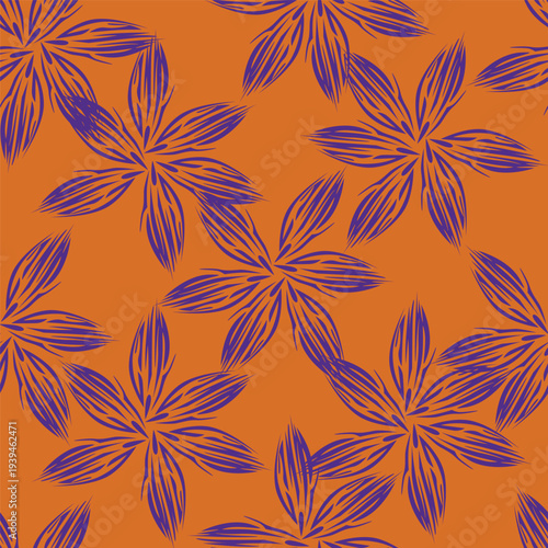 Cute seamless pattern with decorative flowers and leaves can be used for wallpapers, surface textures, textile,linen, kids cloth, pattern fills, page backgrounds and more designs