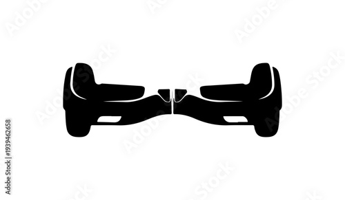 Vector hoverboard icon, black silhouette