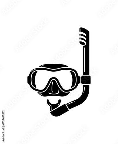 Vector scuba diving mask and snorkel icon