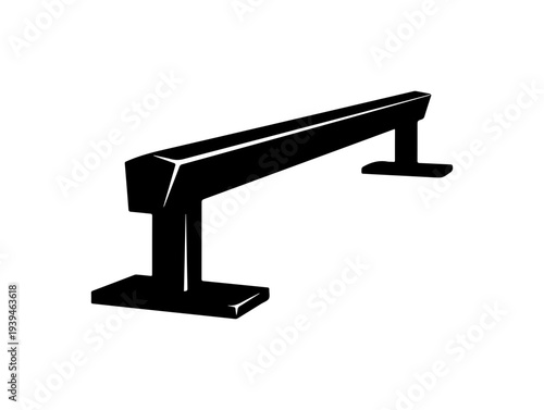 Vector black balance beam icon