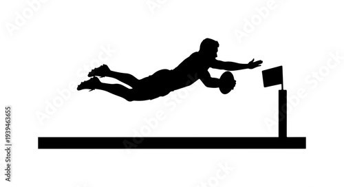 Black silhouette of a man hurdle jumping vector