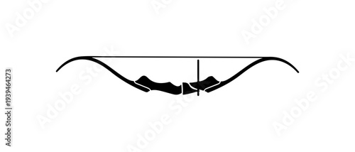 Vector illustration of a bow and arrow