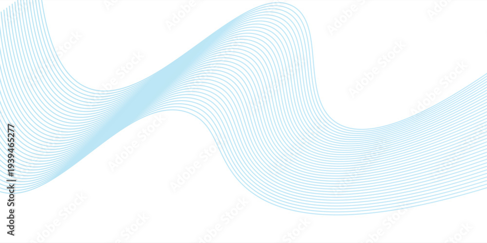 Fototapeta premium Abstract vector background with blue wavy lines. Blue wave background. Blue lines vector illustration. Curved wave. Abstract wave element.