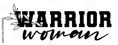 warrior woman T shirt design vector