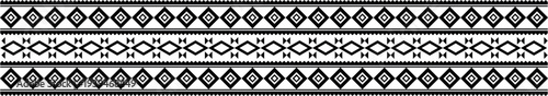 Set of african tribal motive border. mexico or african print design. Hand drawn abstract seamless pattern, ethnic background, african style - great for textiles, banners, wallpapers, wrapping - border