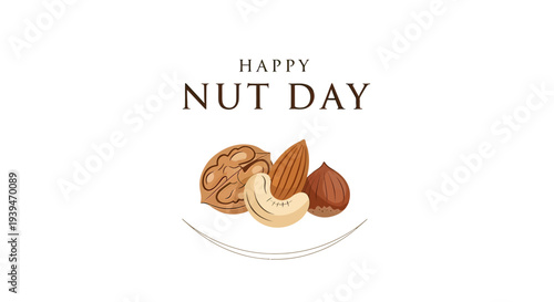 Assorted Nuts on White Plate.