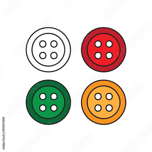 Shirt Buttons Icon Vector Illustration